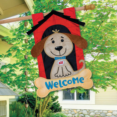 Drapeau de maison Welcome Doghouse