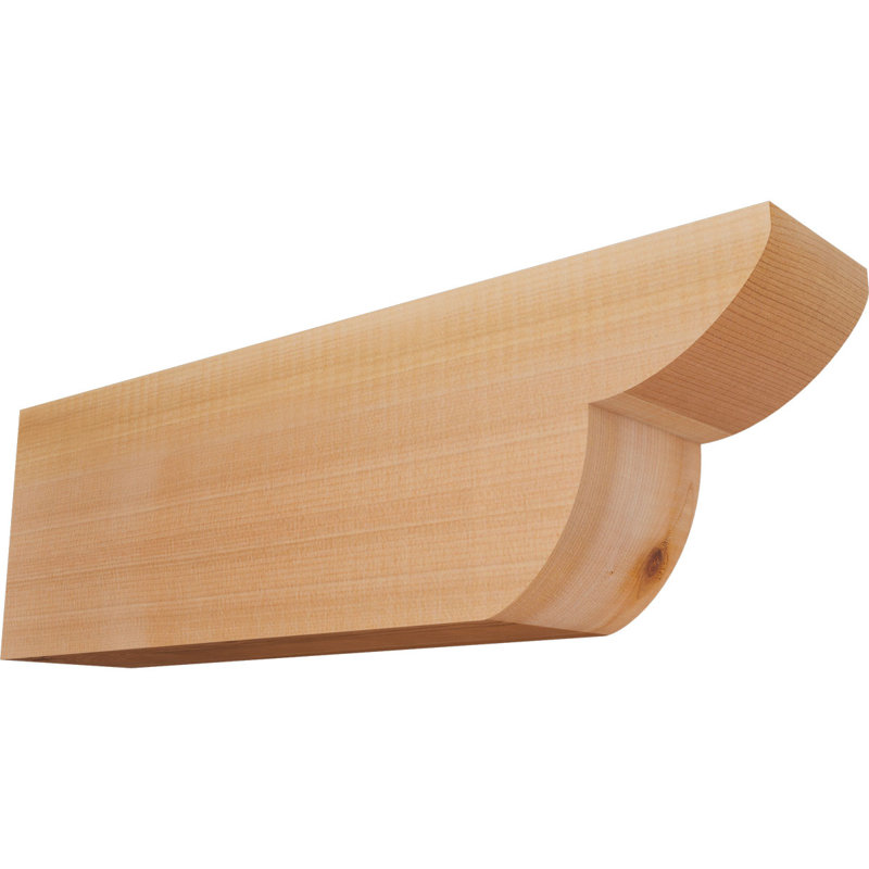 Queue de chevron lisse Crestline, Cèdre rouge de l'Ouest, H 6 po x l 18 po x P 3,5 po