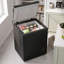 Mini congélateur, congélateur coffre compact de 3,5 pieds cubes, gris-136146780