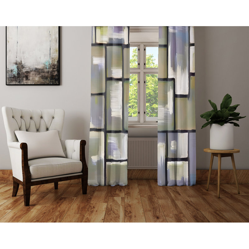 Paire de rideaux semi-transparents en polyester Dayenne, L 40 po x L 82 po