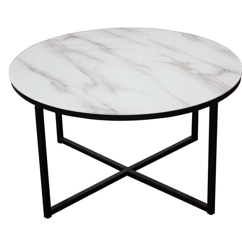 Magnani 80cm Glass Top Console Table