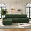 Canapé modulaire de 111 po, canapé modulaire, canapé en L revêtu de chenille avec repose-pieds amovible vert foncé 111 po-131206579-131206580-131206581
