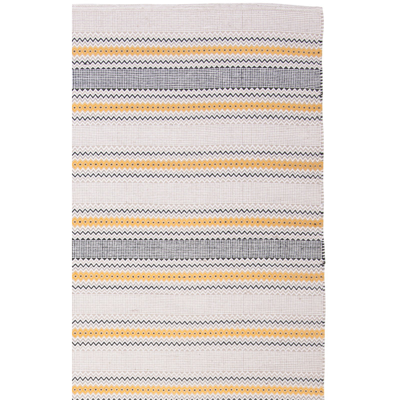 Tapis rayé en coton tissé à la main Montauk, Rectangle 4 pi x 6 pi