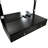 Compact Vanity Desk With 3-color Mirror - Black, For Small Rooms Floating Makeup Table & Storage Eye-caring Lights-1586012427