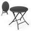 Table d'appoint pliante 18 po en métal noir-123159129