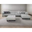 Canapé modulaire en microfibre avec repose-pieds Behadil-215865947-215865946
