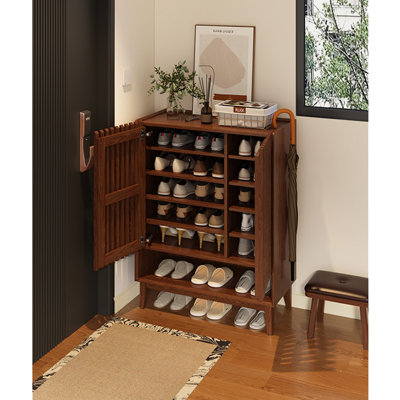 Nut-Brown Solid wood Shoe Storage