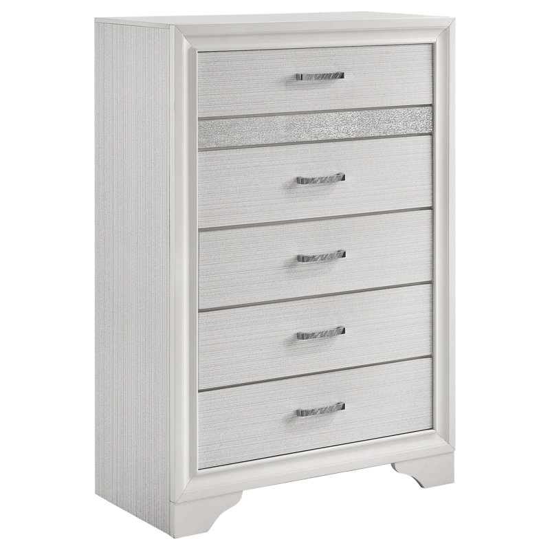 Commode de chambre à 6 tiroirs Annie, Blanc