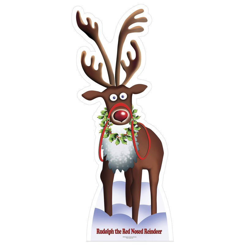 Accroche en carton rudolph renne