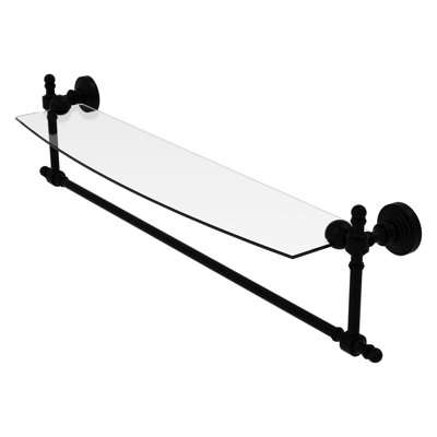 Retro Wave Bracket Shelf with Towel Bar