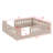 Wood Platform Bed Featuring Guardrail-1795309345