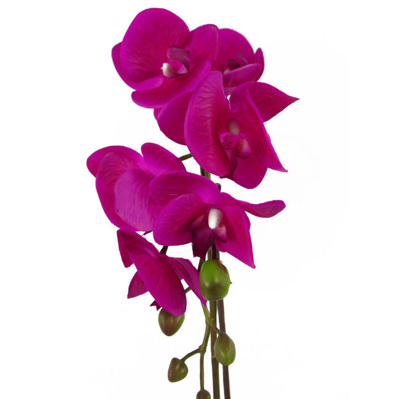 Faux Plant in Pot Liner, Dark Pink, 46cm H x 15cm W x 15cm D