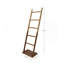 Échelle à couvertures autoportante en bois massif de 179 cm avec tablette de rangement
