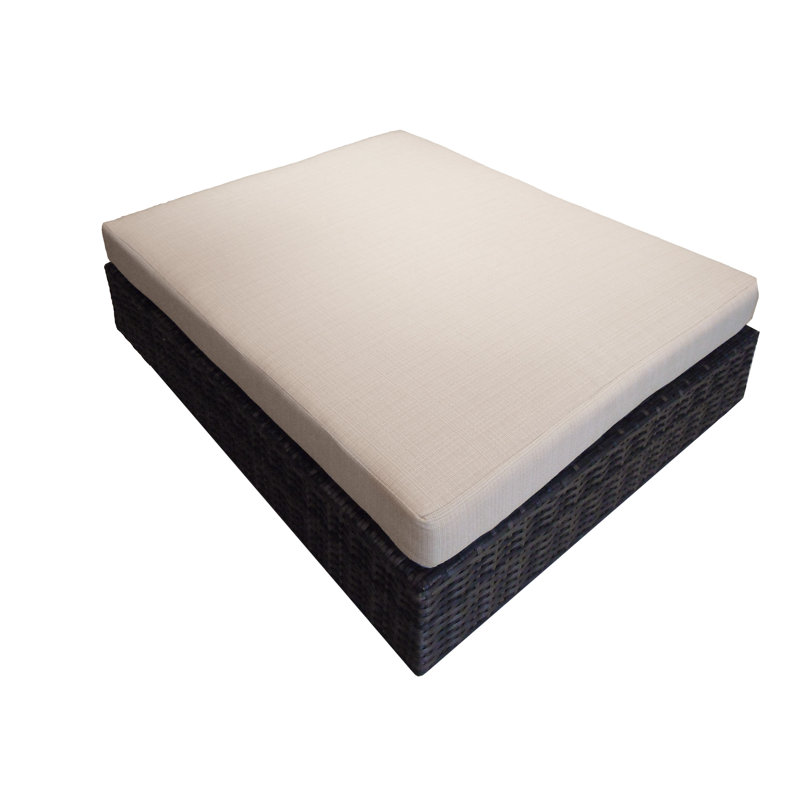 Park terrace ottoman avec coussin, Tissage de sangle de selle