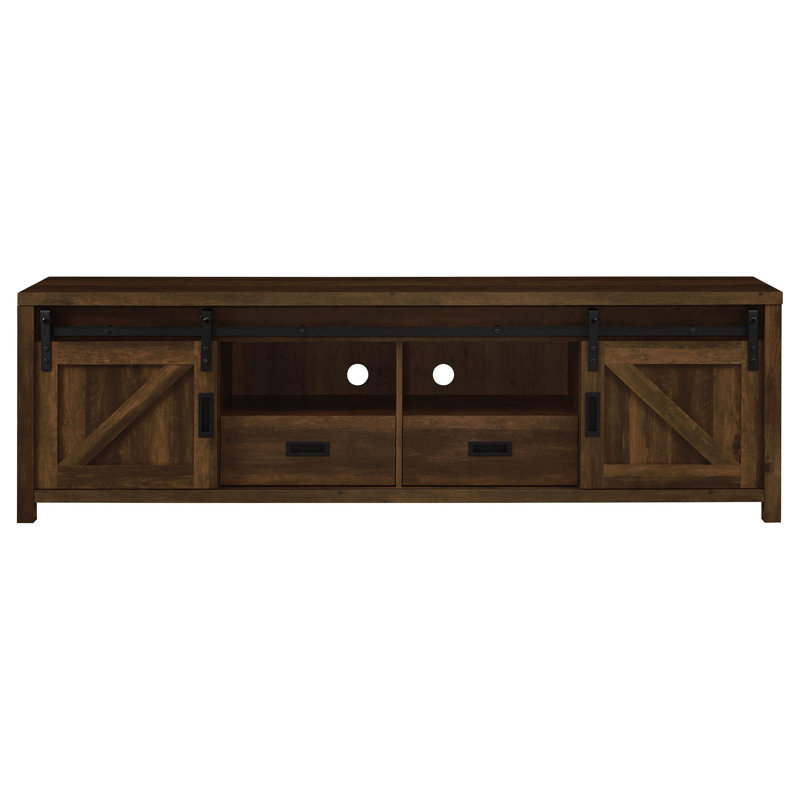 Tudor Yerkes TV Stand for TVs up to 85", Dark Pine