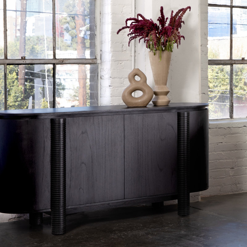 Stefan 63'' W Solid Wood Sideboard, Light Natural