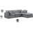 Itala Velvet L-Shaped Sectional Reversible-94482369