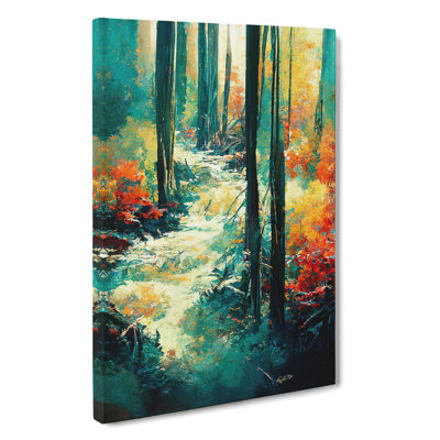 Painted Forest No.5 Abstract - Wrapped Canvas