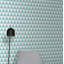 Rouleau de papier peint 33 pi x l 20,5 po aquamarine géométrique Drewry-617074123