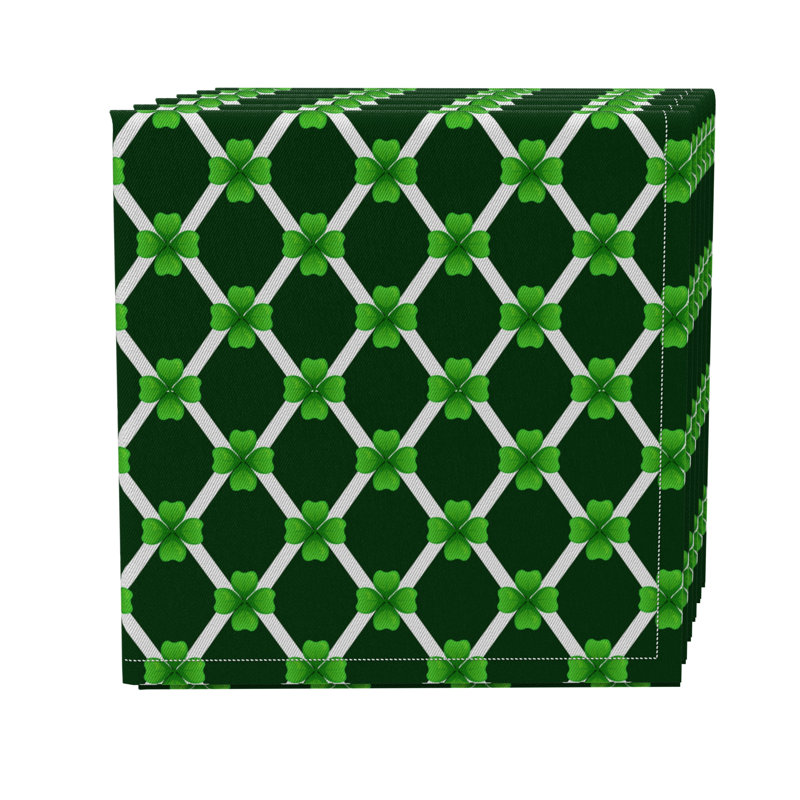Cotton Twill Floral Square Napkin