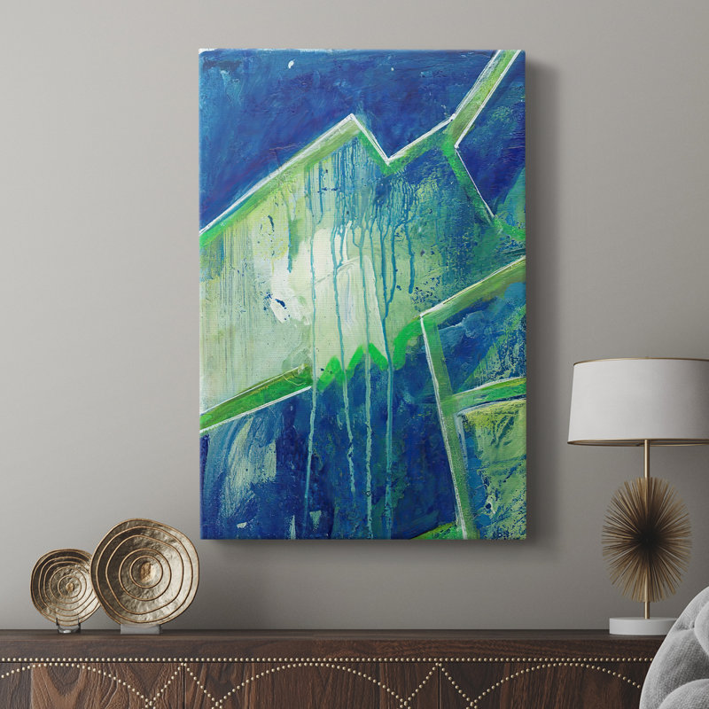 GeometricInCoolV - galerie sur mesure Cavas, H 36 po x l 24 po