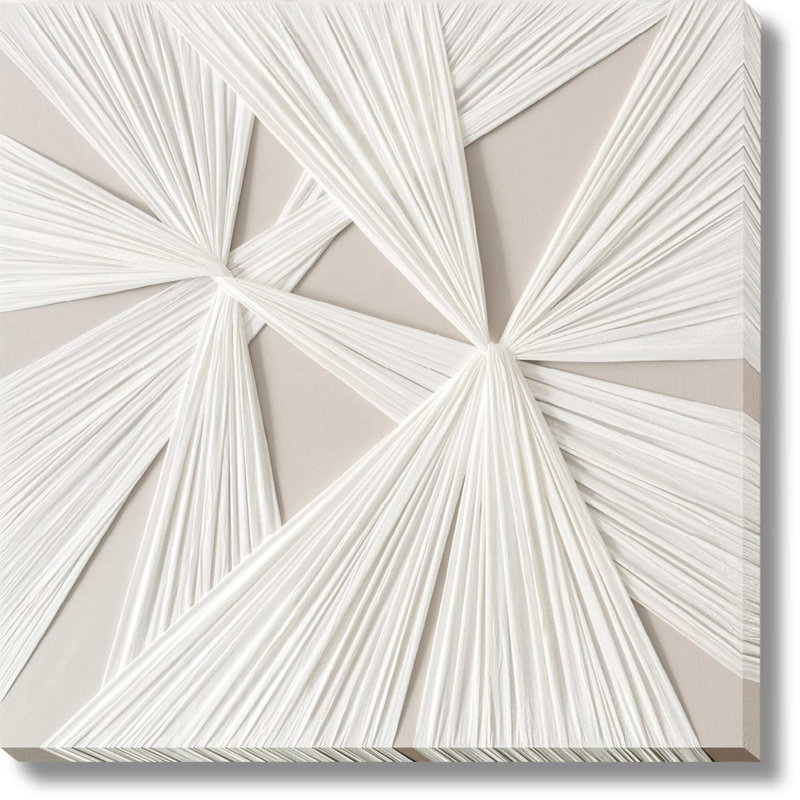 Art texturé sur toile texturé blanc de luxe - 39 po x 39 po