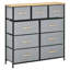 Unité de rangement de commode à 9 tiroirs avec cadre en acier HOMcom