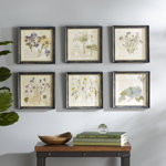 Clarington Square Wood Framed Wall Décor with Floral Images and Information