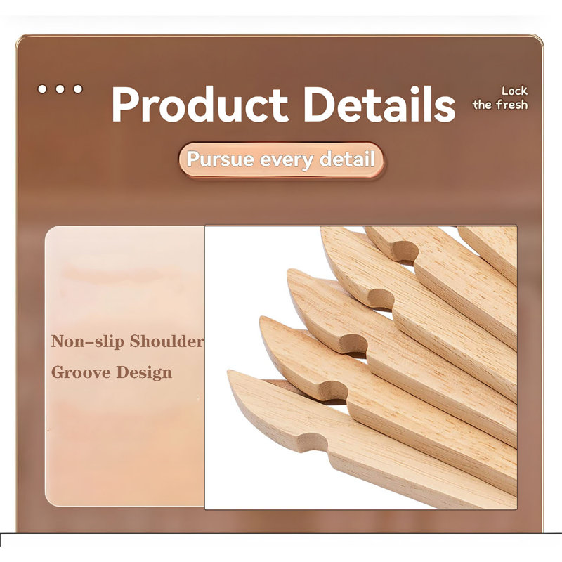Cintres en bois antidérapants et durables, 90