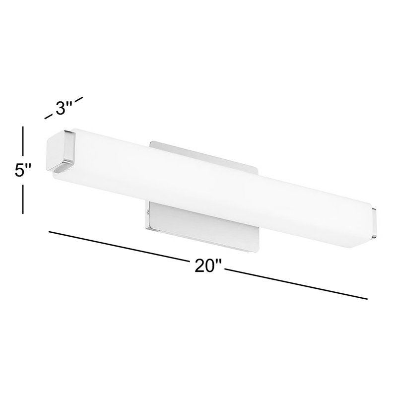 Vogue 1 - Light LED Flush Mounted Sconce, 2700K, Brushed Brass