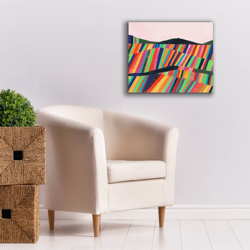 " Rainbow Fields II " Print, 20" H x 24" W x 0.75" D