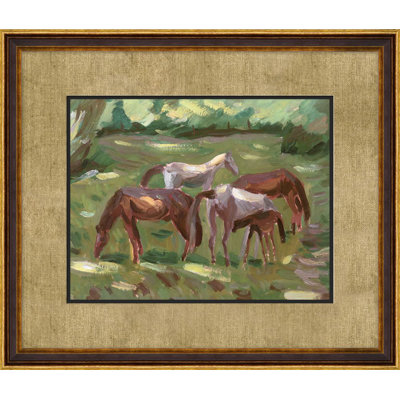 Grazing Ponies Print