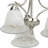 Whetsel 3-Light Indoor Brushed Nickel Classic/Traditional Mini Hanging Chandelier with Alabaster Glass Bell Shades-24081069