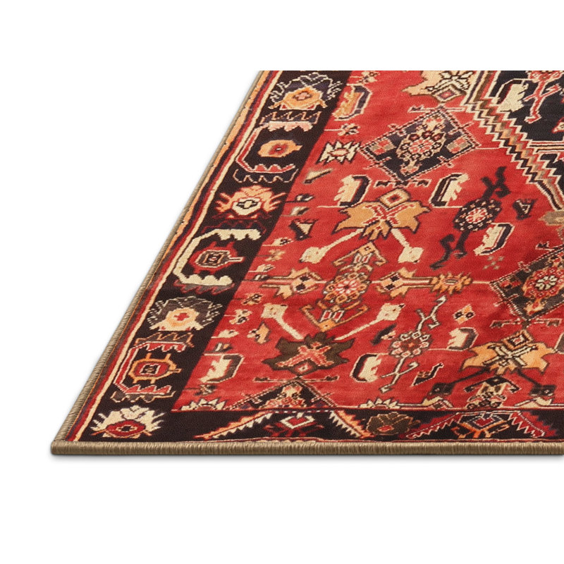 Tapis rouge à motif sud-ouest, Rectangle 5 pi x 7 pi