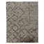 Moroccan Hand-Knotted Wool Area Rug in Taupe/Dark Taupe