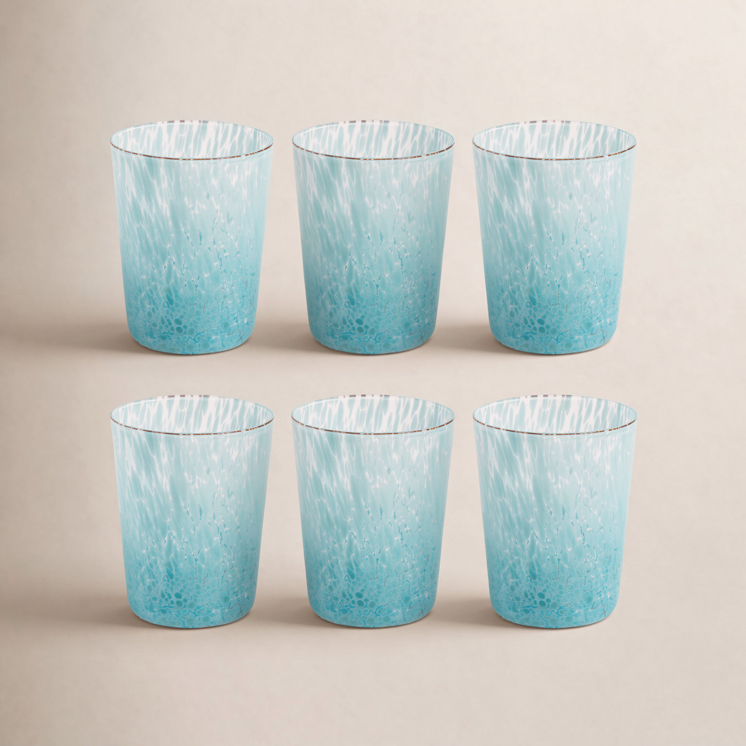 Buck Drinking Glass, Aqua