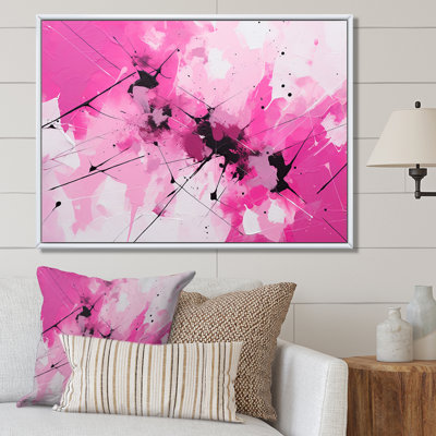Fusion abstraite dorée et mauve - art mural abstrait, salon