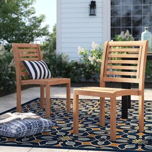 Rafael Stacking Eucalyptus Patio Dining Side Chair