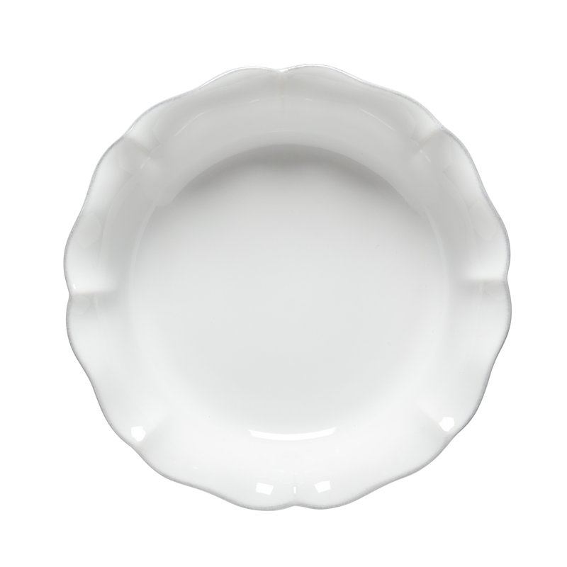 Rosa Stoneware Pasta Dish, White
