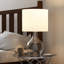  22.38" Clear Glass Modern Table Lamp For Living Room and Bedroom-534504315