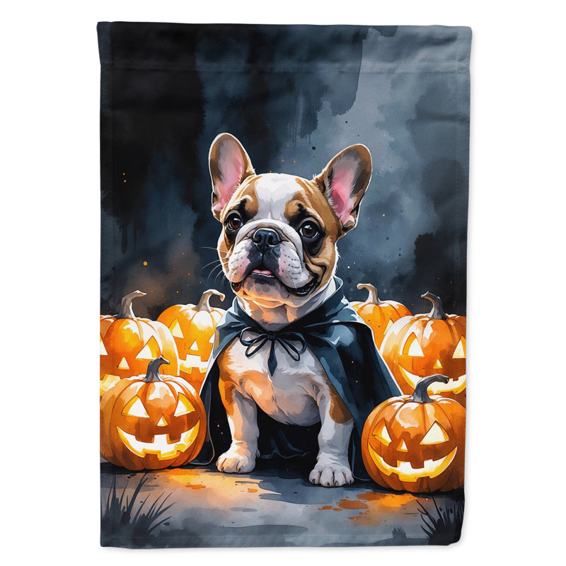 Drapeau de jardin chiot Halloween, Bouledogue français