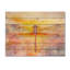 Libellule au coucher du soleil I - art mural moderne en bois sur bois de pin naturel-106944545