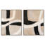 «Subline Strokes Duo», reproduction d'art encadrée, ensemble d'art abstrait bohème par Art Remedy, cadre blanc, 36 x 45-2055189521-2055189535