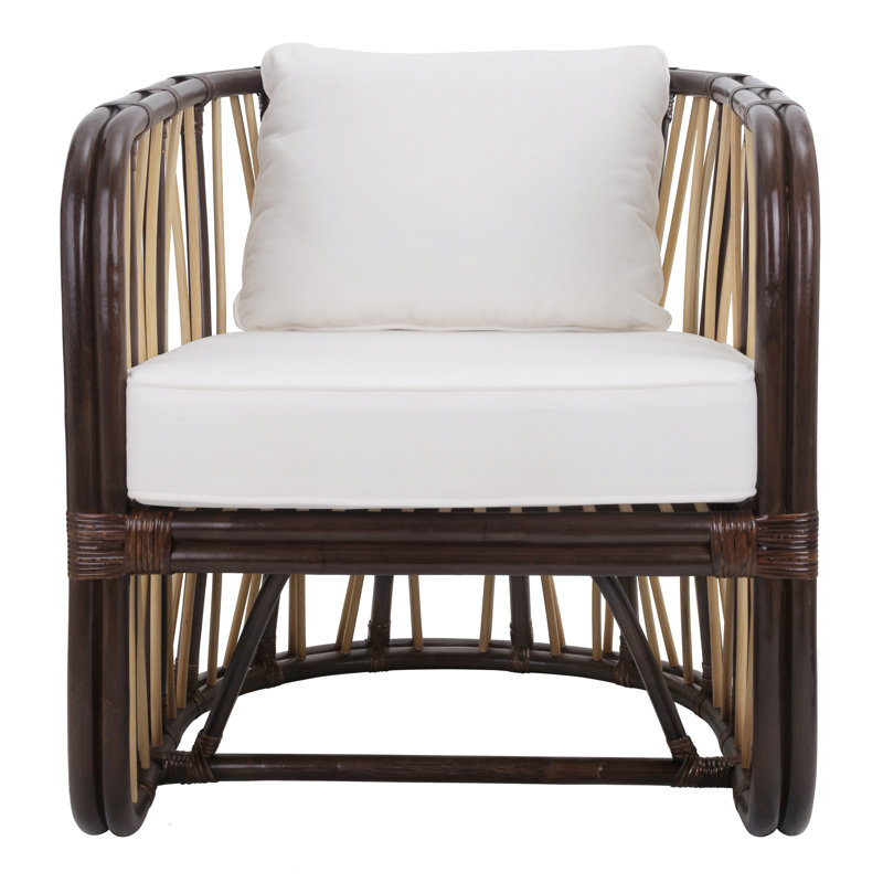 Avalee Rattan Accent Arm Chair, Brown/Natural