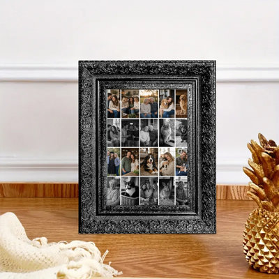 Cadre photo noir traditionnel 3 pièces 5 "x 7" avec photo protecteur