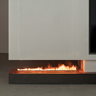 78.74"3D Atomized Mist Simulated Flame Recessed Electric Fireplace Insert with Built-in Humidifier