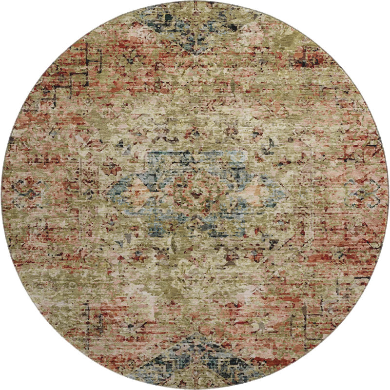 Tapis de qualité supérieure Mayfield Global, Terracotta, Rond 8 pi