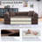 63" Boneless Corduroy Sleeper Sofa Bed, Modular Futon Couch, Compression Foam Sofa with 2 Pillows, No Assembly Required-79693598-76797006