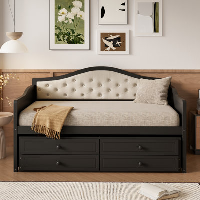Twin Daybed With Trundle And 2 Drawers