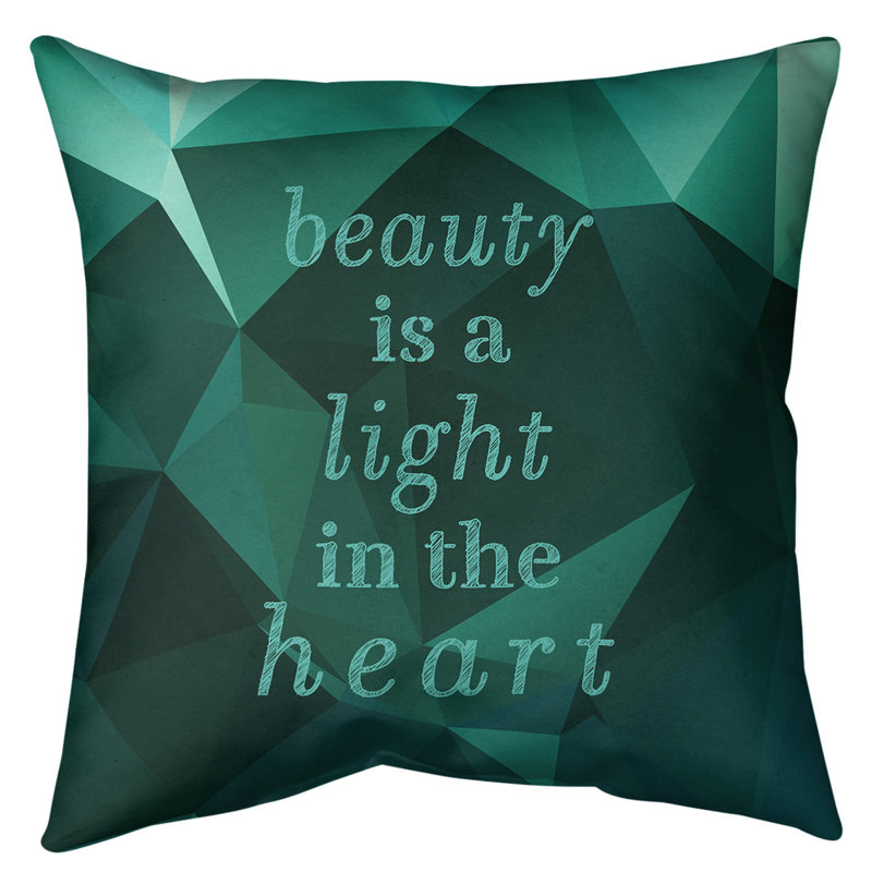 Coussin de sol inspirant la beauté des pierres précieuses, H 28 po x l 28 po, Vert émeraude